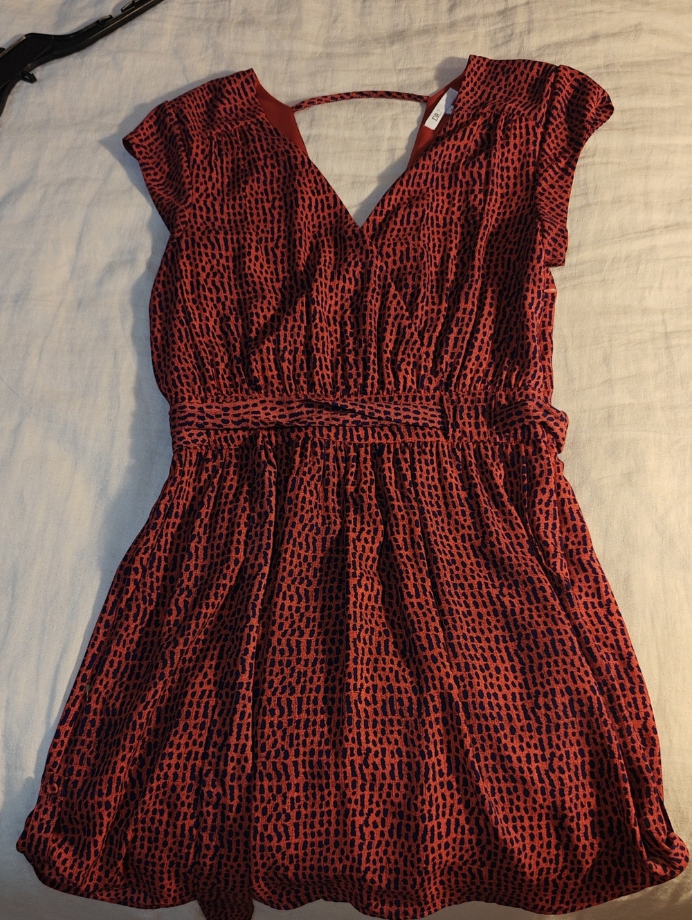 DR2 Red and Black Patterned Mini Dress